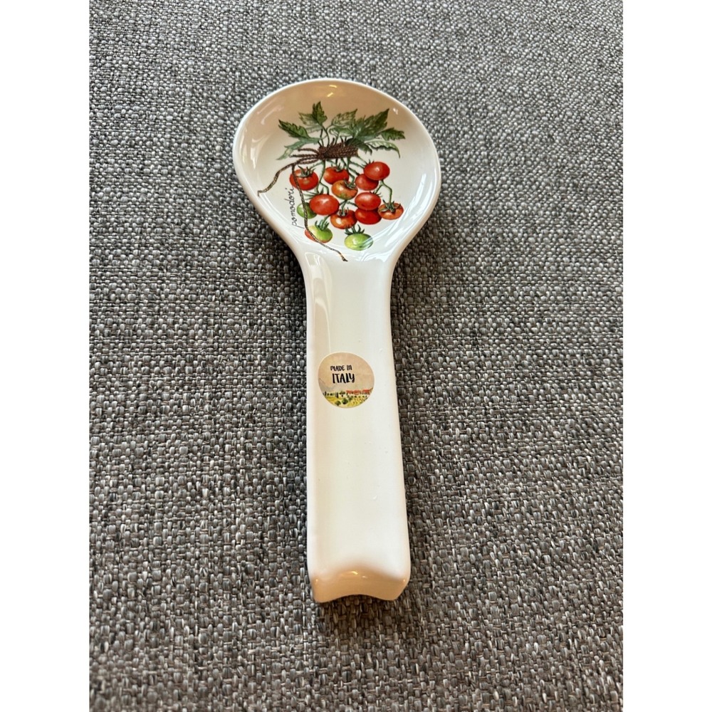 Ceramica Cuore Italy Spoon Rest Pomodori Tomato Ceramic Kitchen Utensil Holder